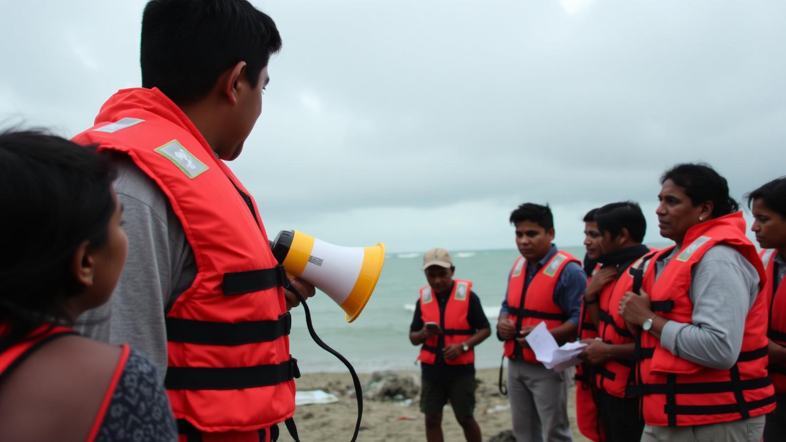 Coastal volunteers in cyclone preparedness drill